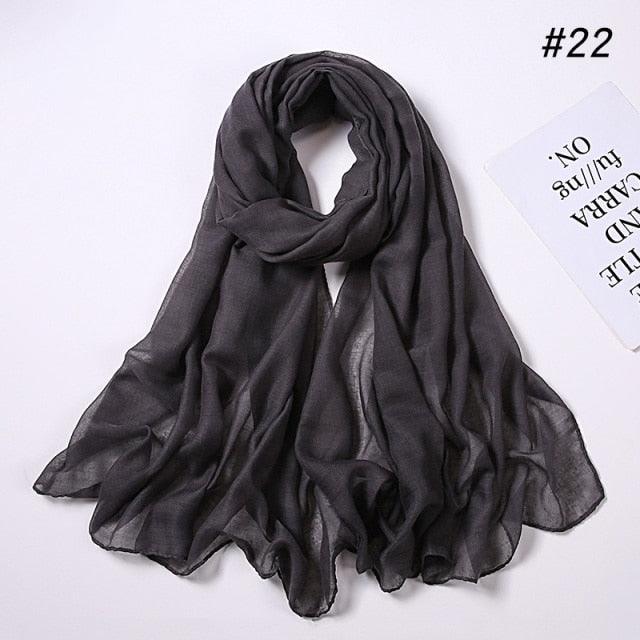 Women’s Soft Viscose Cotton Scarf – Lightweight Elegant Shawl Hijab Wrap