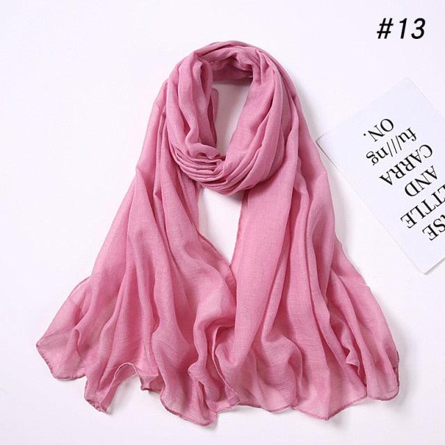Women’s Soft Viscose Cotton Scarf – Lightweight Elegant Shawl Hijab Wrap