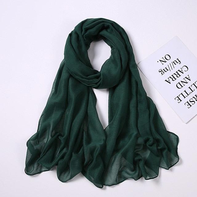 Women’s Soft Viscose Cotton Scarf – Lightweight Elegant Shawl Hijab Wrap