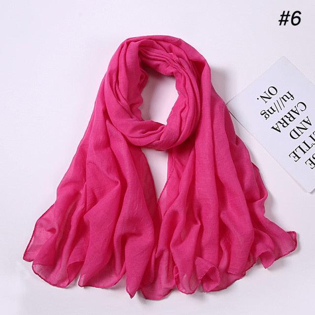 Women’s Soft Viscose Cotton Scarf – Lightweight Elegant Shawl Hijab Wrap