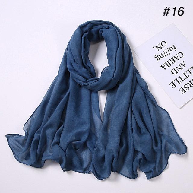 Women’s Soft Viscose Cotton Scarf – Lightweight Elegant Shawl Hijab Wrap