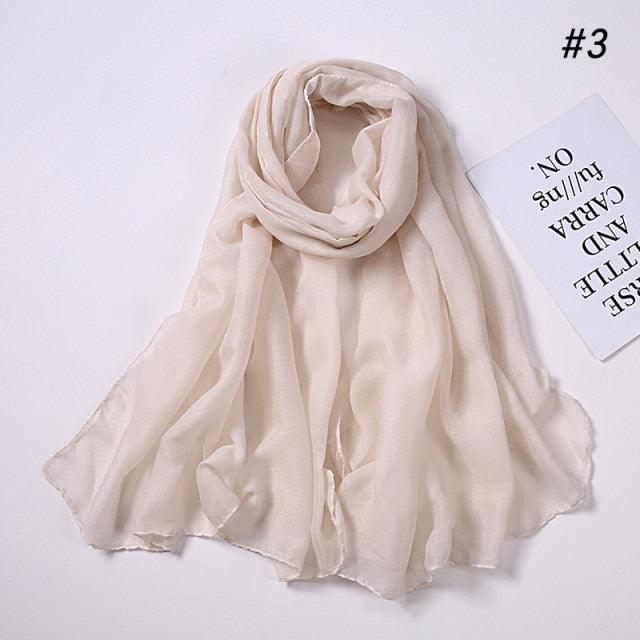 Women’s Soft Viscose Cotton Scarf – Lightweight Elegant Shawl Hijab Wrap