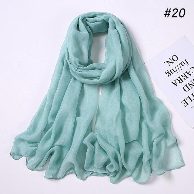 Women’s Soft Viscose Cotton Scarf – Lightweight Elegant Shawl Hijab Wrap