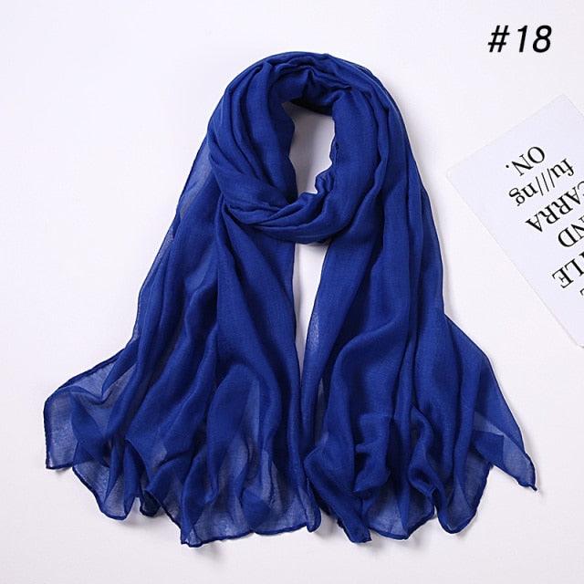 Women’s Soft Viscose Cotton Scarf – Lightweight Elegant Shawl Hijab Wrap