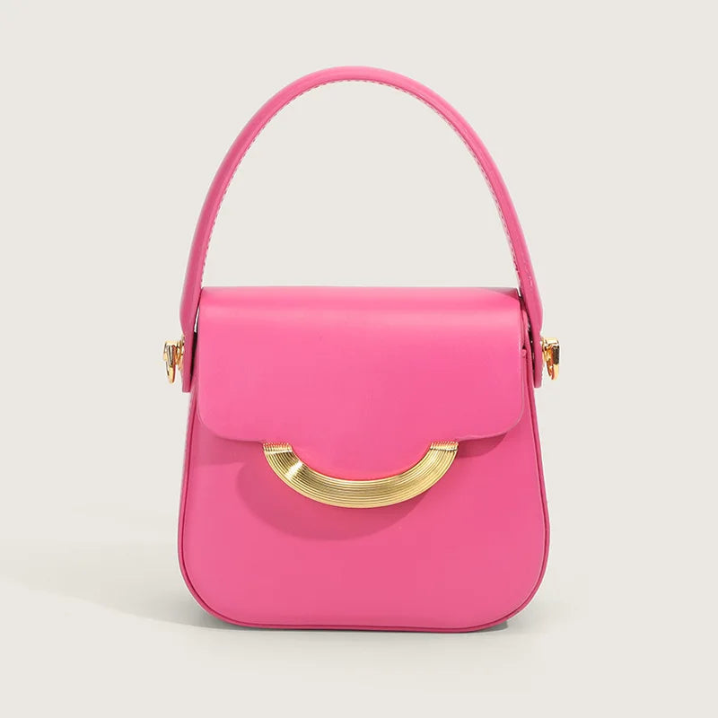 Women’s Mini Square Chain Crossbody Bag – Solid Color Fashion Handbag