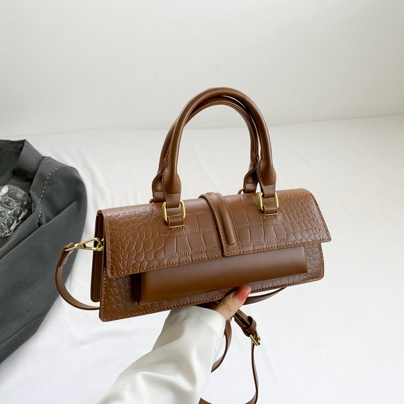 Women’s Stone Pattern Crossbody Bag – Luxury Summer Tote with Short Handle