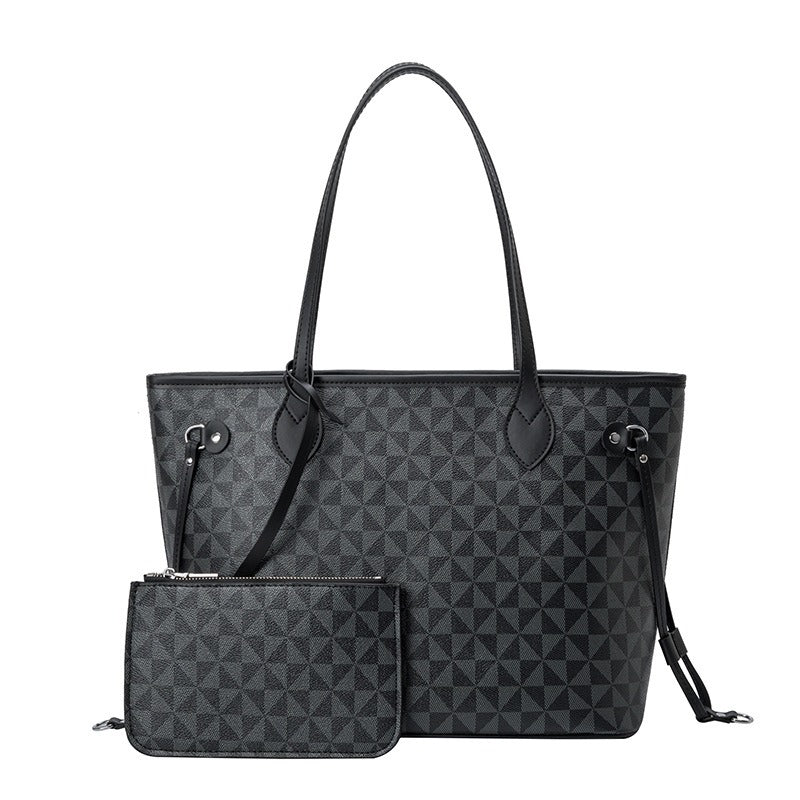 Windmill Pattern Tote Bag Set – Large Capacity Mother’s Shoulder Bag (2-Piece)