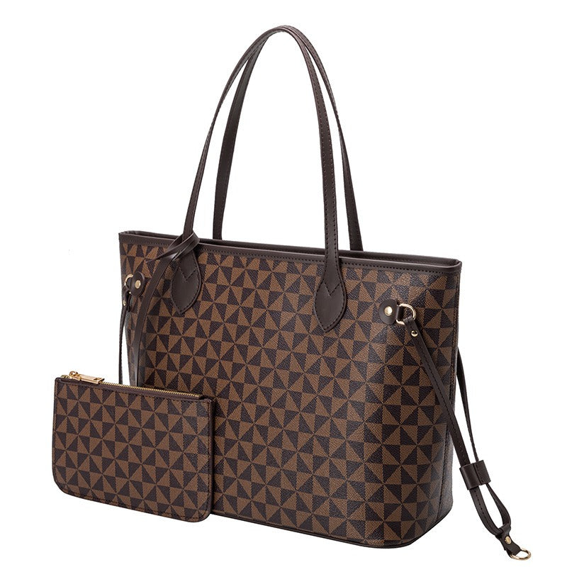 Windmill Pattern Tote Bag Set – Large Capacity Mother’s Shoulder Bag (2-Piece)