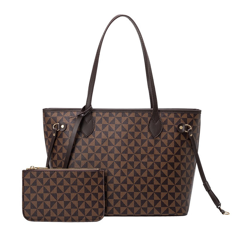 Windmill Pattern Tote Bag Set – Large Capacity Mother’s Shoulder Bag (2-Piece)