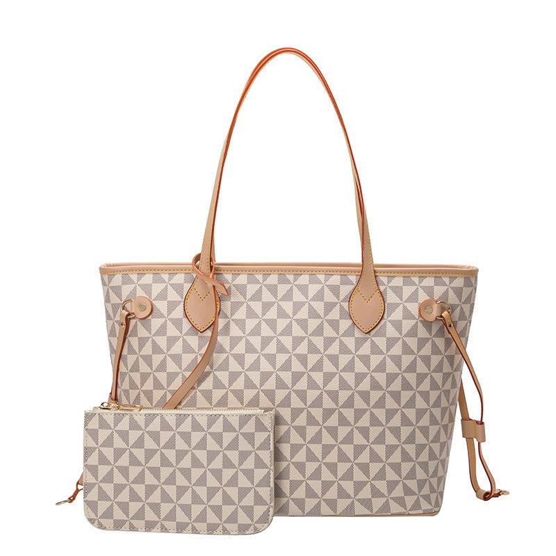 Windmill Pattern Tote Bag Set – Large Capacity Mother’s Shoulder Bag (2-Piece)