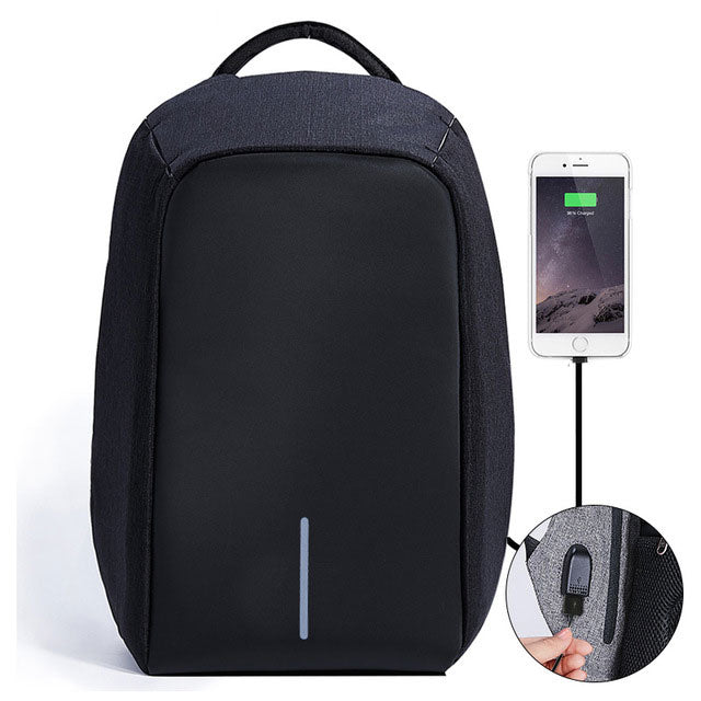 Men’s Waterproof 15" Laptop Backpack – Anti-Theft USB Charging Travel Bag