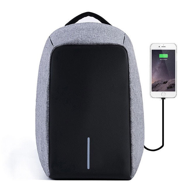 Men’s Waterproof 15" Laptop Backpack – Anti-Theft USB Charging Travel Bag